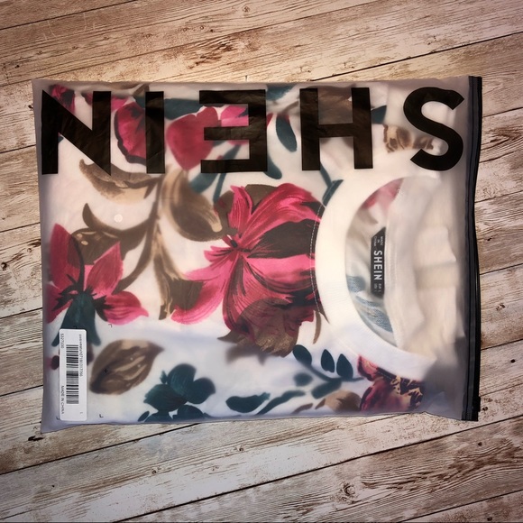 “Shein” brand gorgeous floral,drop shoulder, knit pullover top, size L -NWOT - Picture 13 of 13